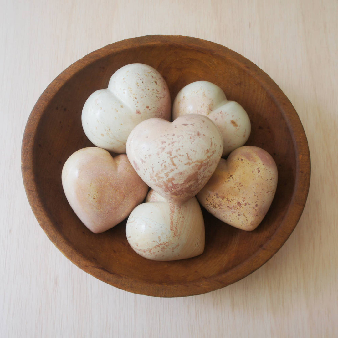 Natural Soapstone Heart - Large