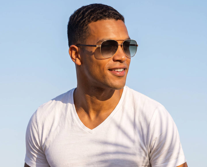 Blue Planet — Jesse in Matte Gold / Brown Tortoise