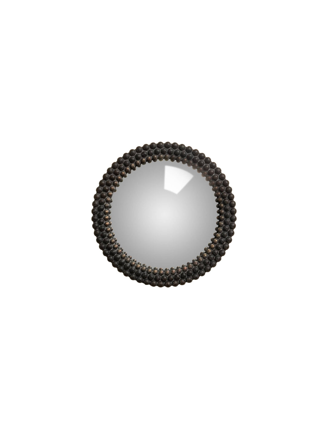 Small Black Beaded Convex Mirror