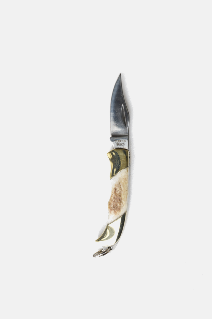 Mini Inlay Folding Knife - Antler