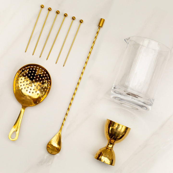 Craft Cocktail Set, 10 Piece Gold