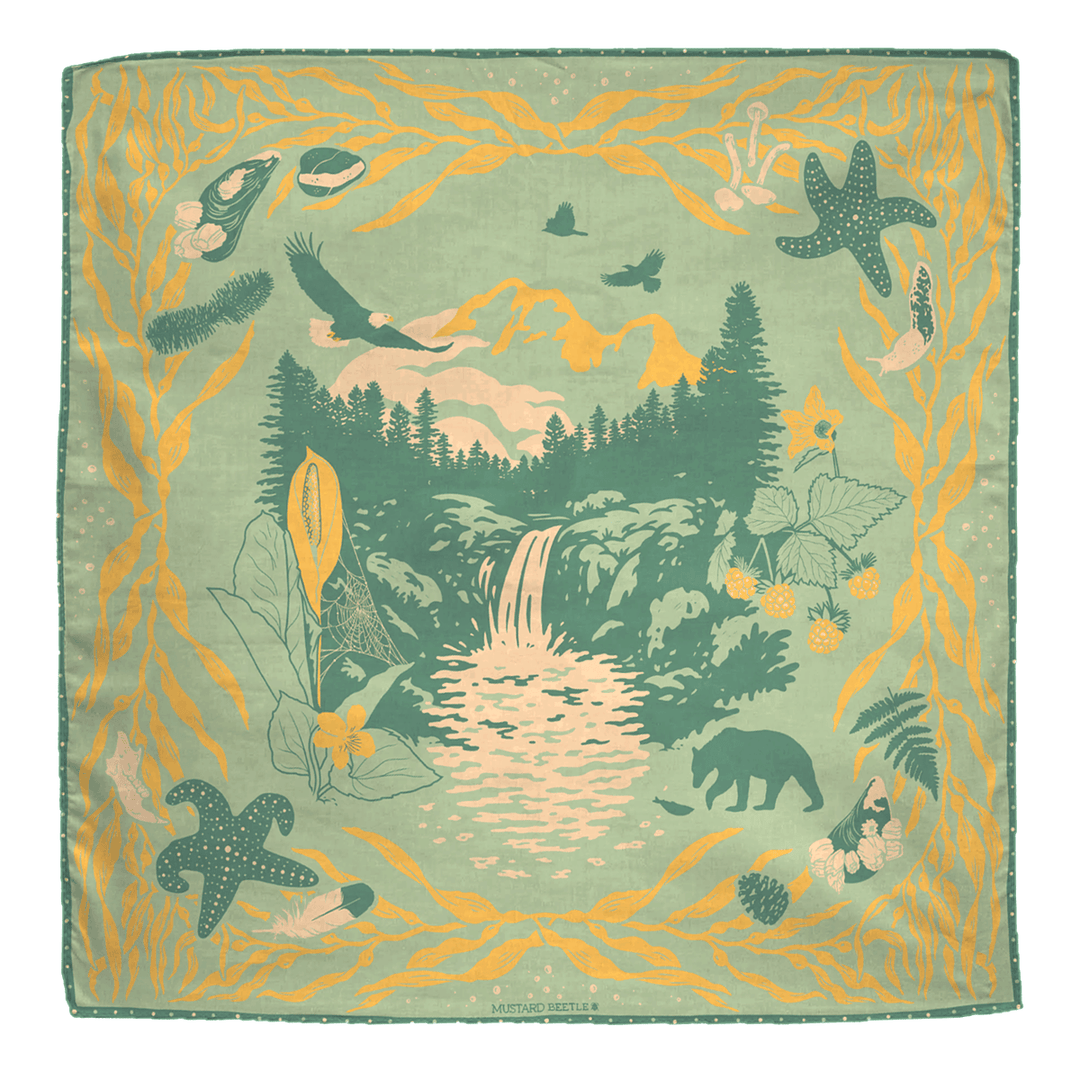 Organic Fair Trade Bandana - Pacific Northwest - BUNKHAUS