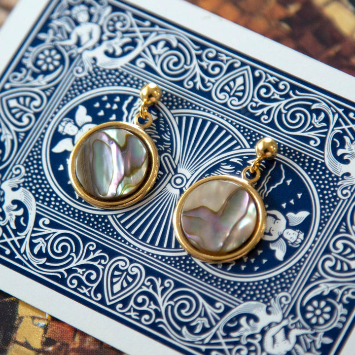 Vintage Abalone Shell Earrings