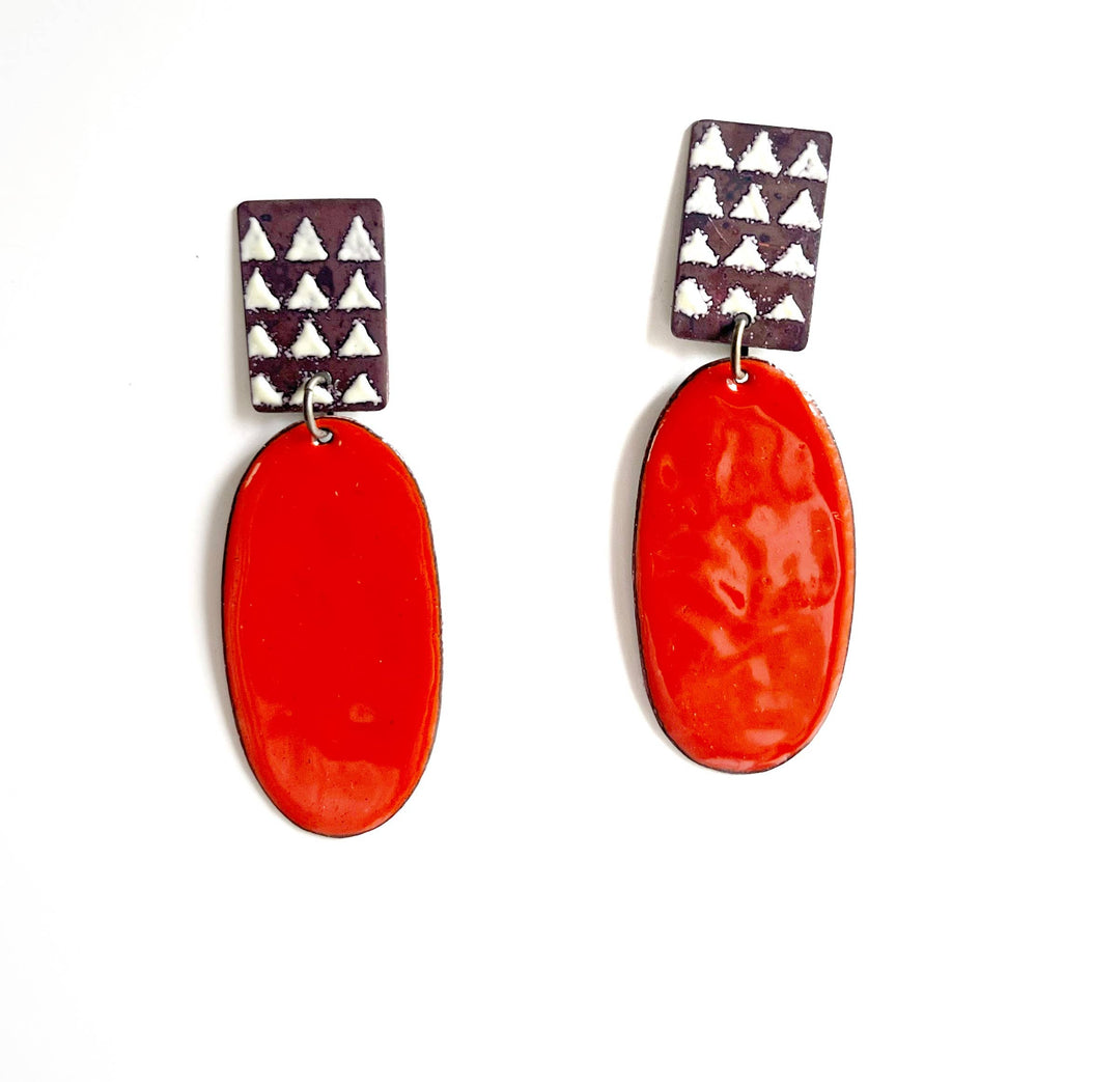 Red Statement Earrings Courtney Fischer Jewelry