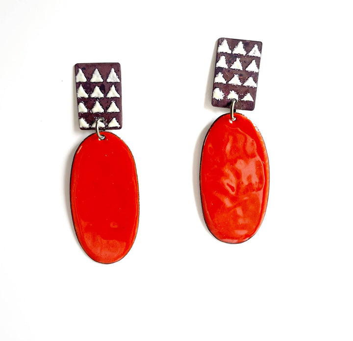 Red Statement Earrings Courtney Fischer Jewelry