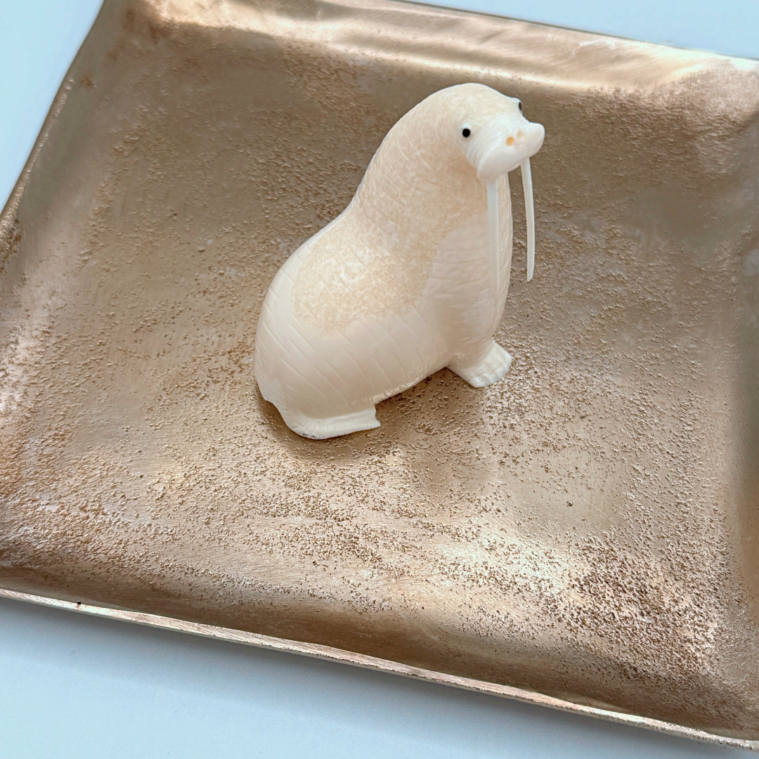 Aaron Oseuk — Walrus Ivory Walrus Carving