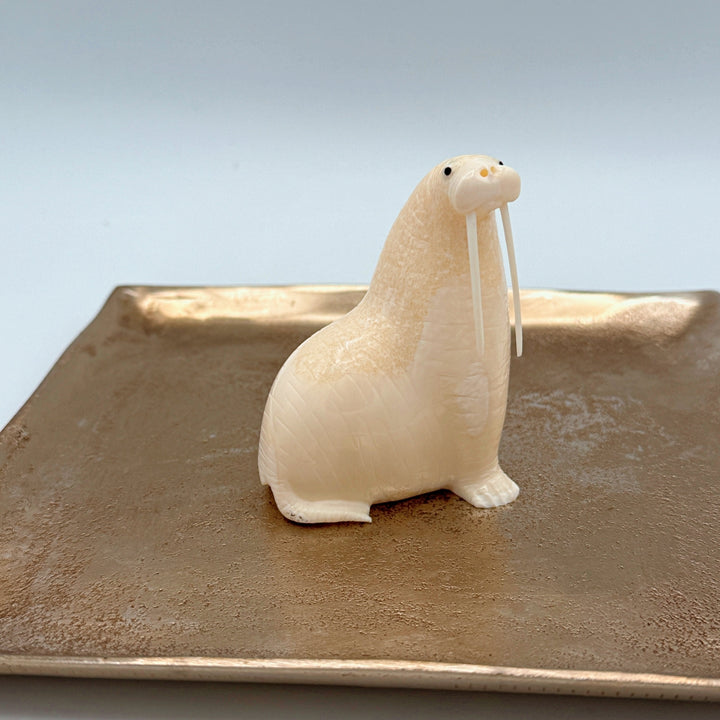Aaron Oseuk — Walrus Ivory Walrus Carving