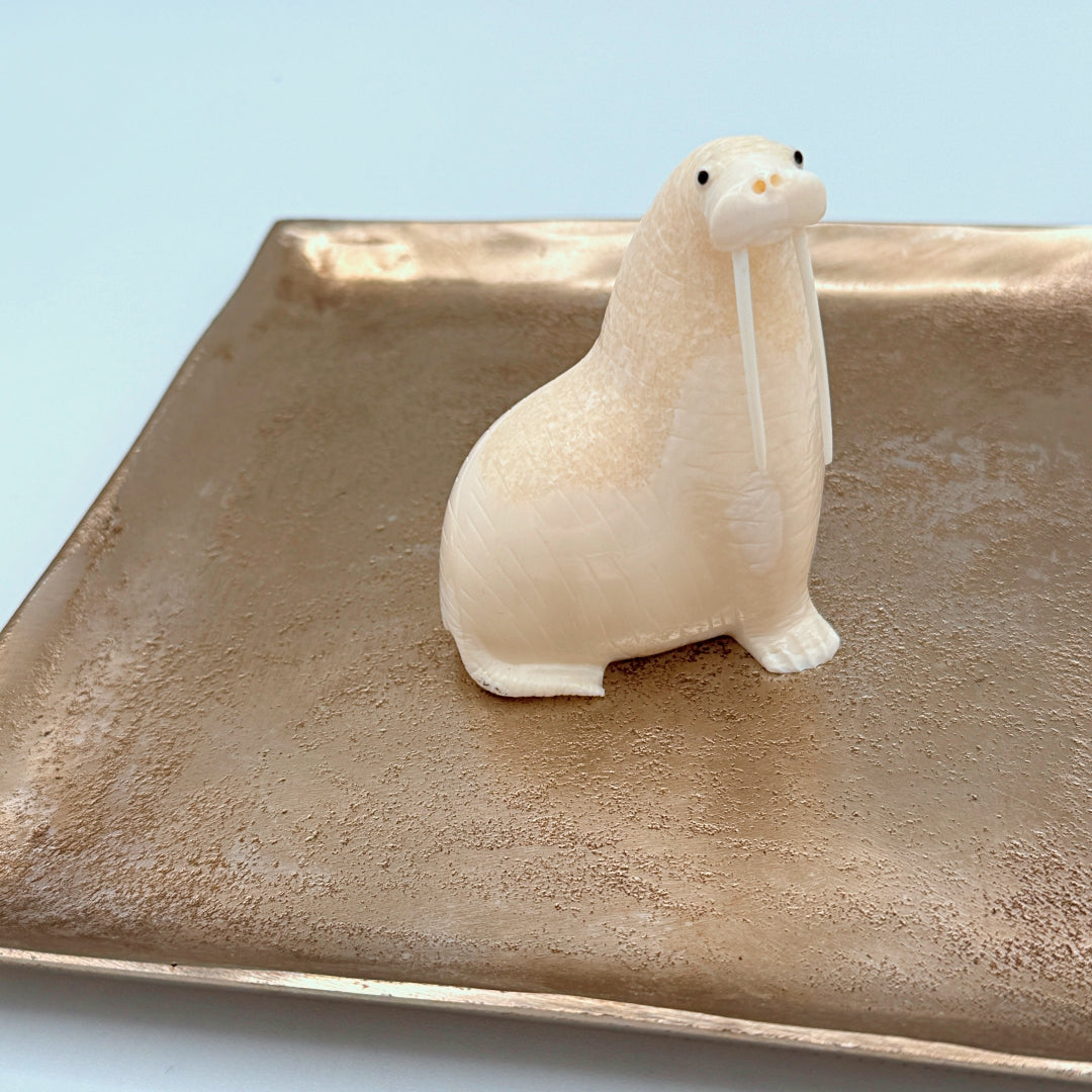 Aaron Oseuk — Walrus Ivory Walrus Carving