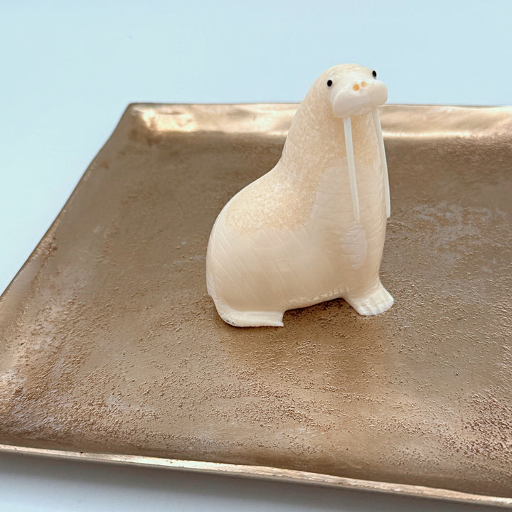 Aaron Oseuk — Walrus Ivory Walrus Carving
