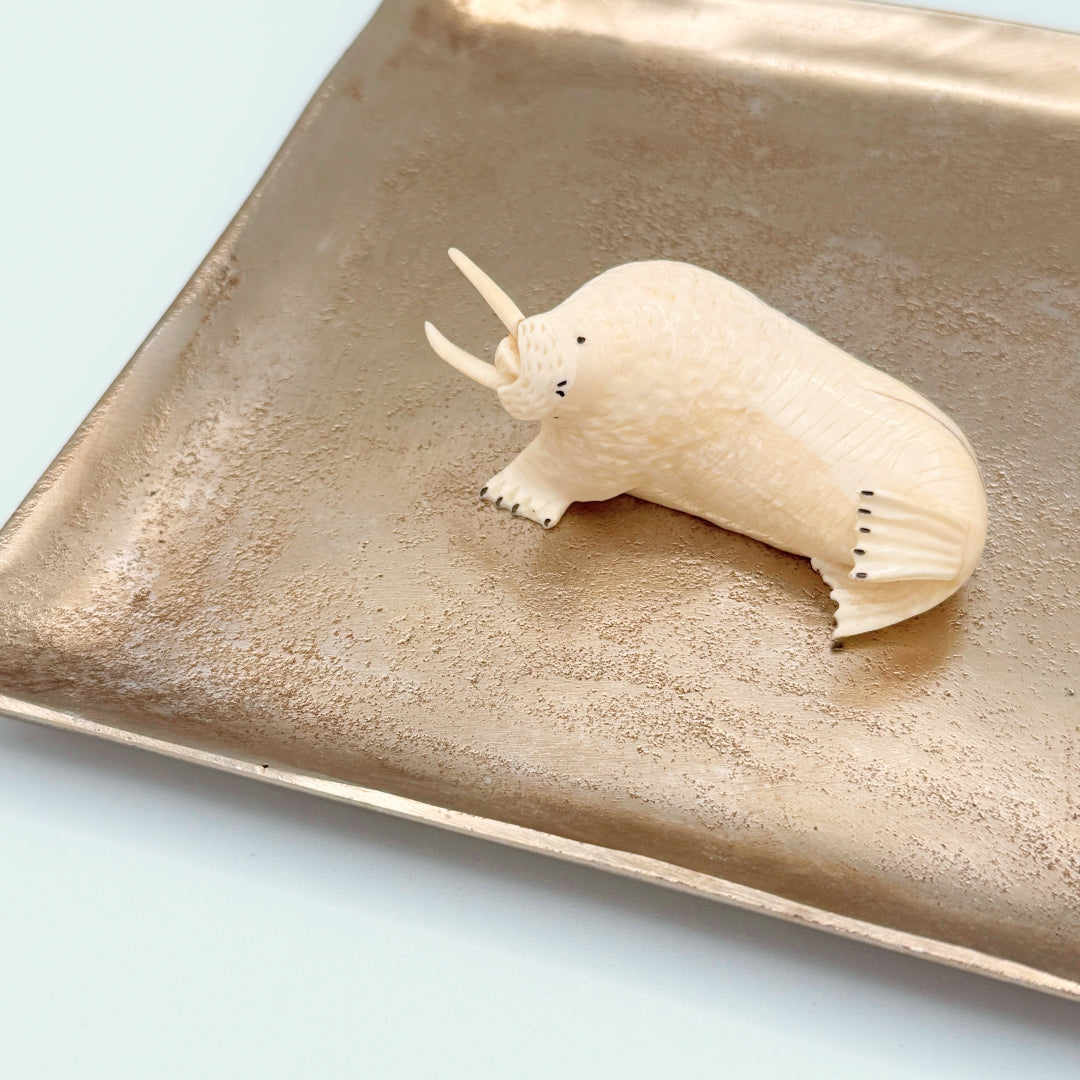 Allen Akeya — Walrus Ivory Walrus Carving