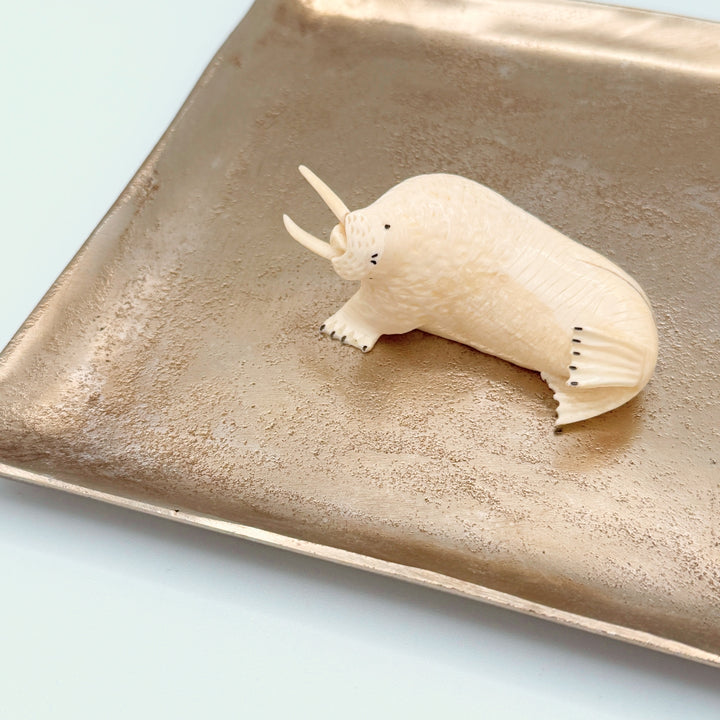 Allen Akeya — Walrus Ivory Walrus Carving