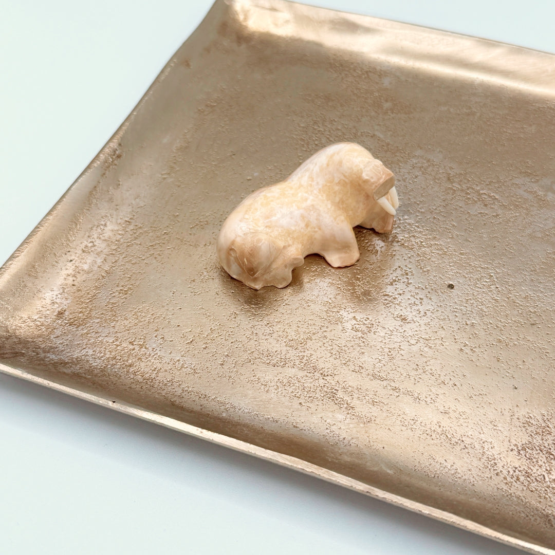 Fossil Walrus Ivory Walrus Carving