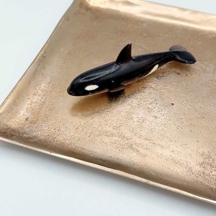 Milton Appassingok — Walrus Ivory Orca Carving