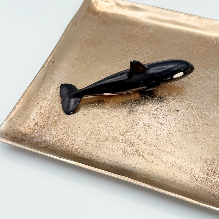 Milton Appassingok — Walrus Ivory Orca Carving