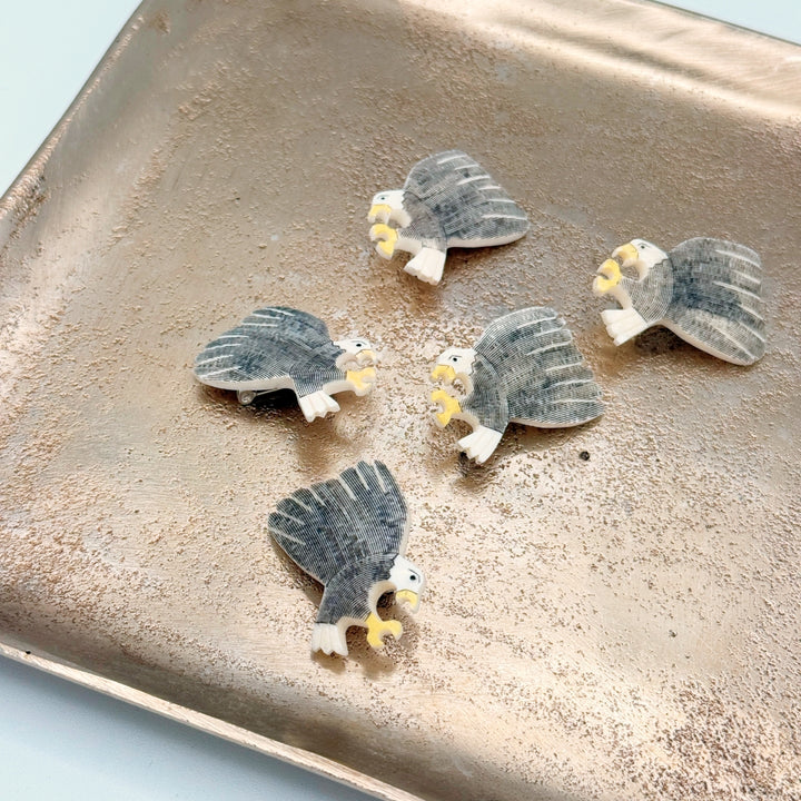 Rita Mayak — Walrus Ivory Flying Eagle Brooch