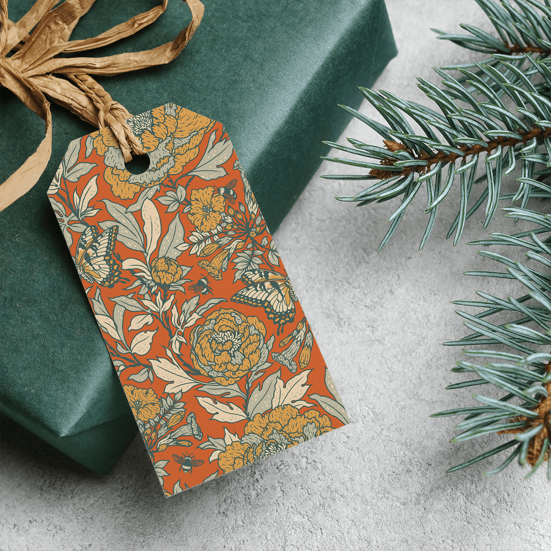 Gift Tag Set of 8 - Peonies - BUNKHAUS