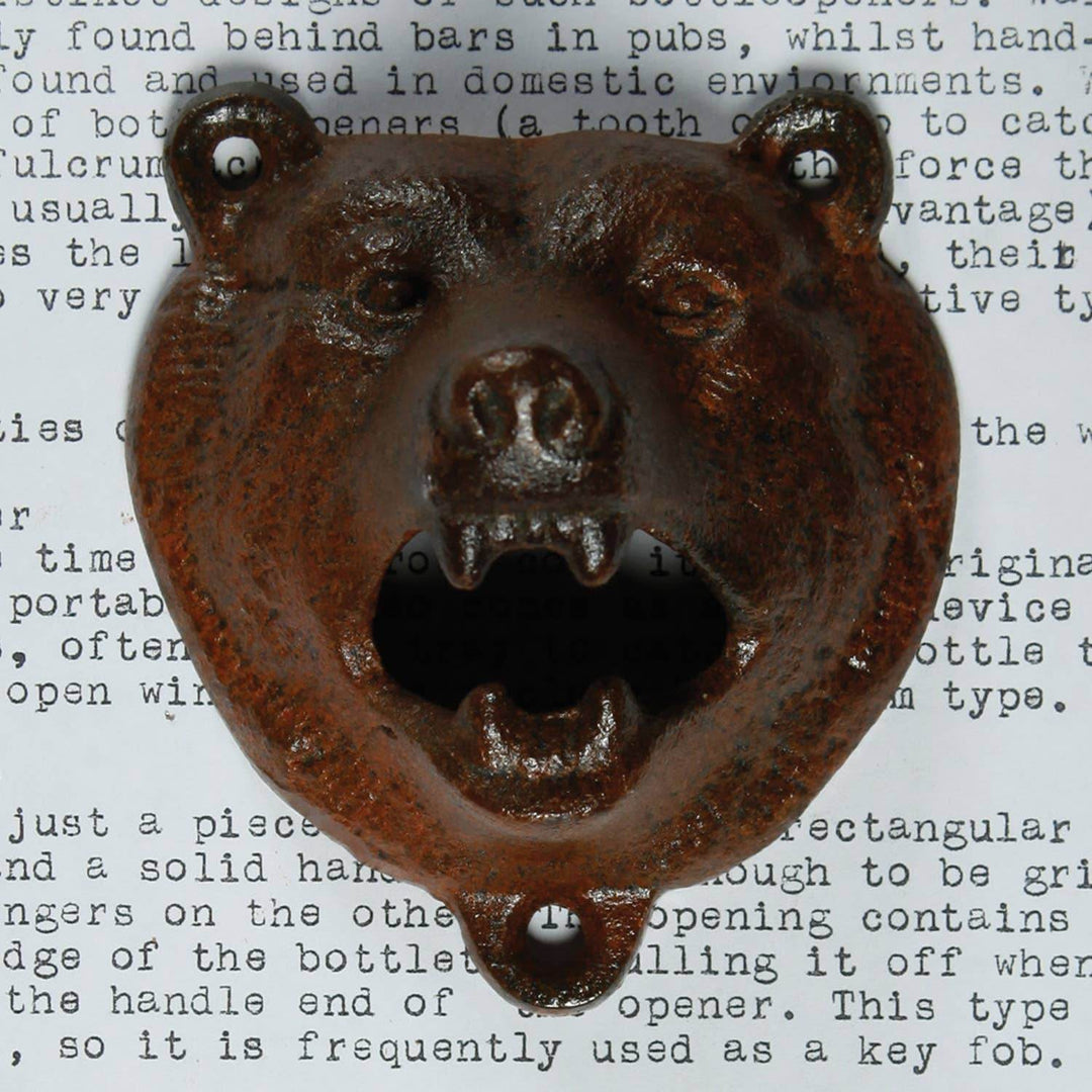 Bear Bottle Opener - Rust - BUNKHAUS