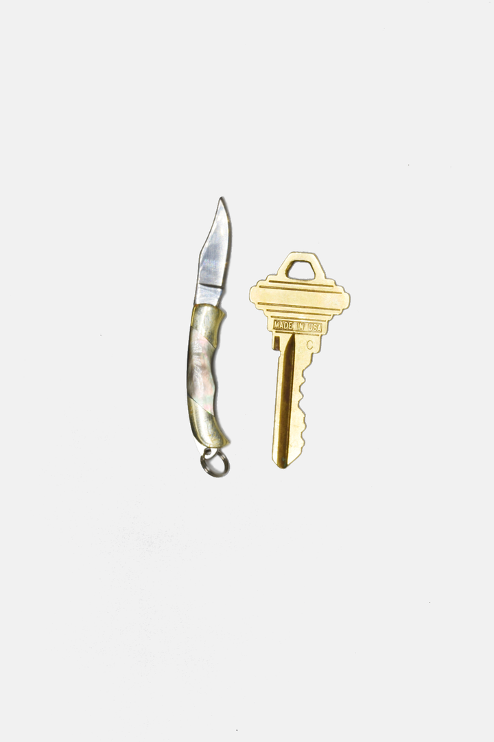 Mini Inlay Folding Knife - Antler