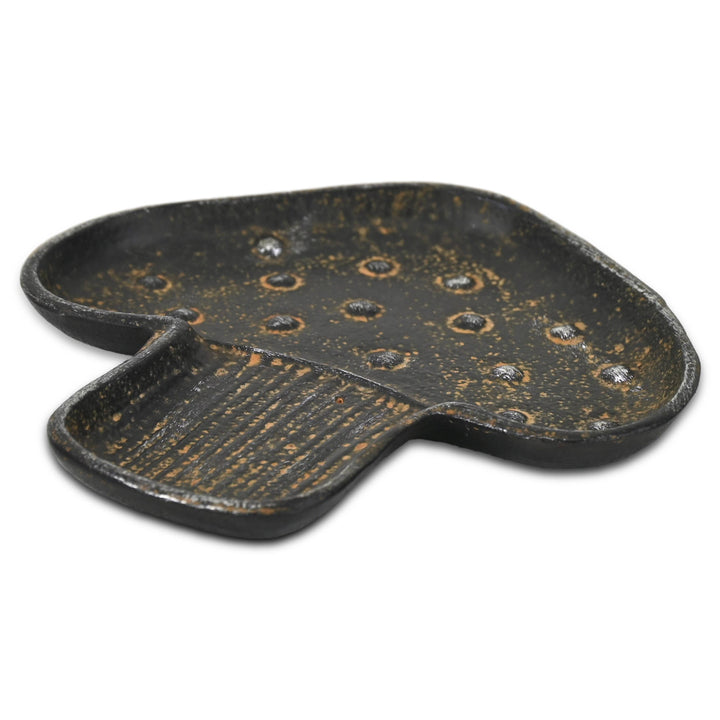 Cast Iron Mushroom Trinket Dish — Black Matte
