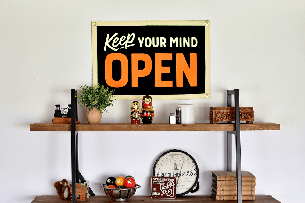 Keep Your Mind Open Camp Flag - BUNKHAUS