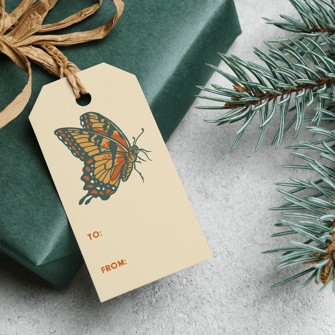 Gift Tag Set of 8 - Peonies - BUNKHAUS