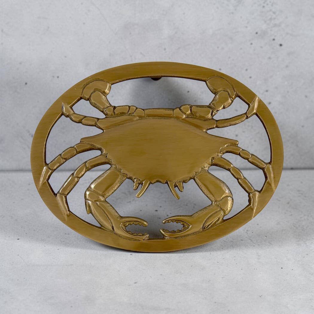 Antiqued Brass Crab Trivet