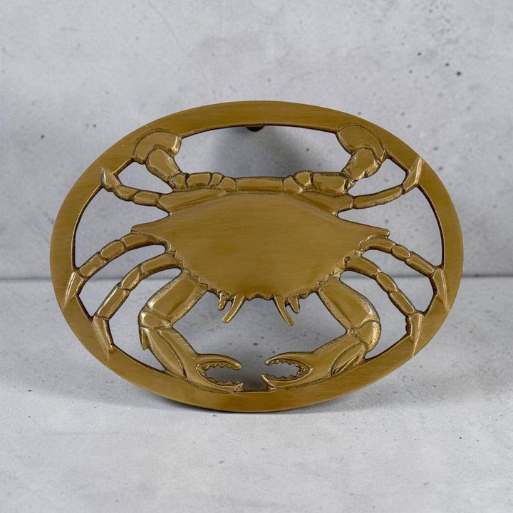 Antiqued Brass Crab Trivet