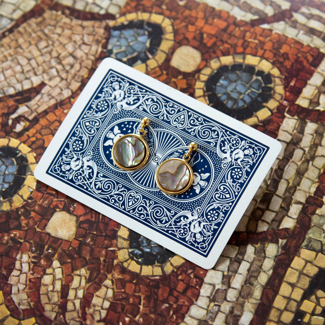 Vintage Abalone Shell Earrings