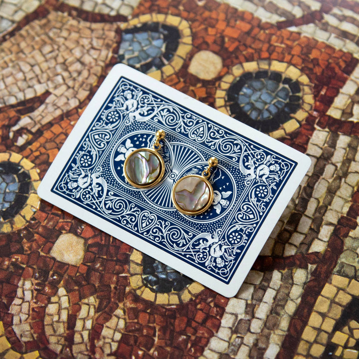 Vintage Abalone Shell Earrings