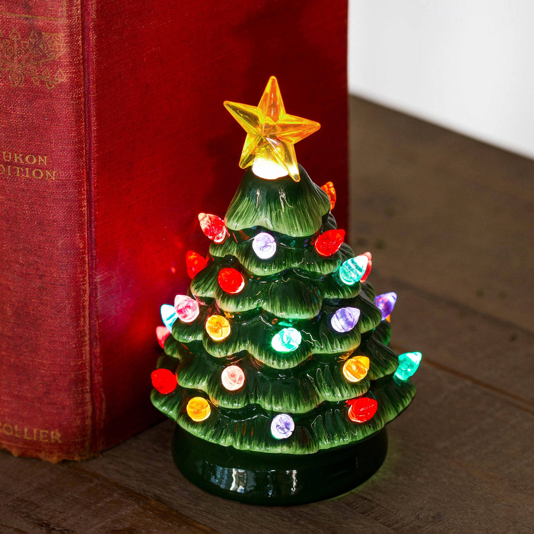 Mini Ceramic Light-Up Christmas Tree