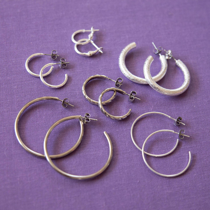 Vintage Silver Hoops - Variety