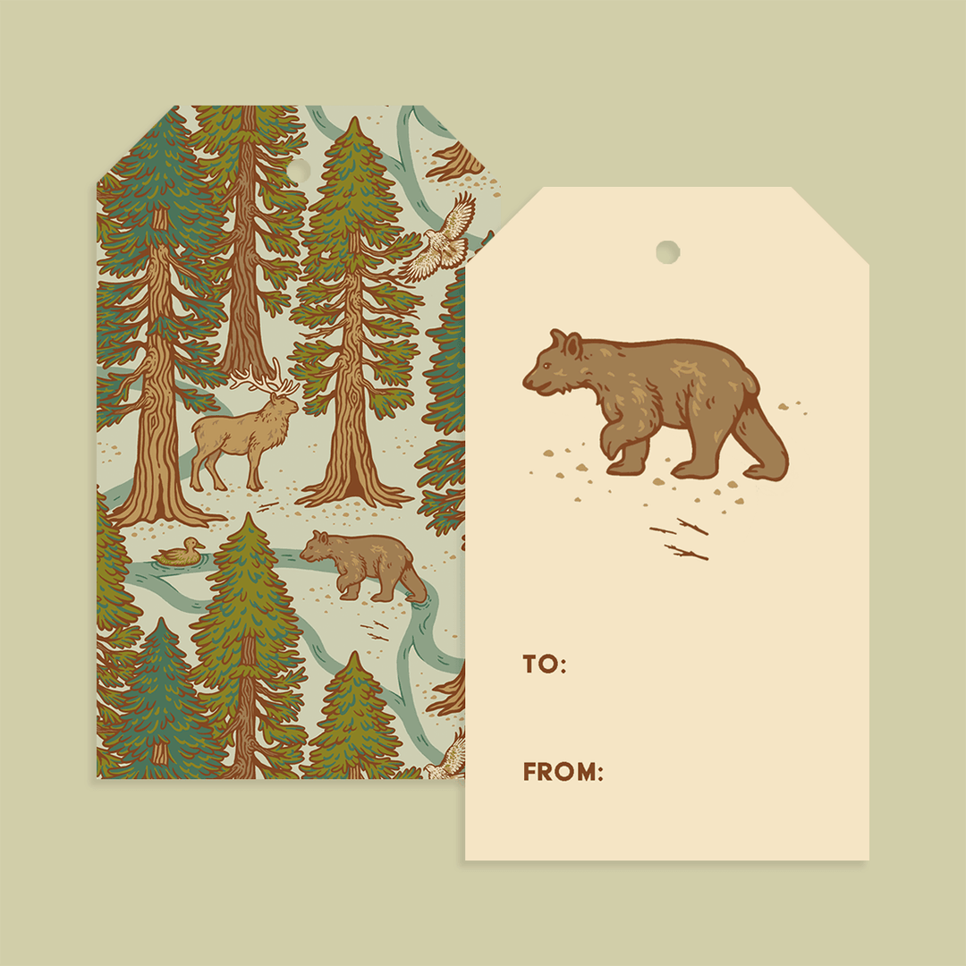 Gift Tag Set of 8 - Redwoods - BUNKHAUS