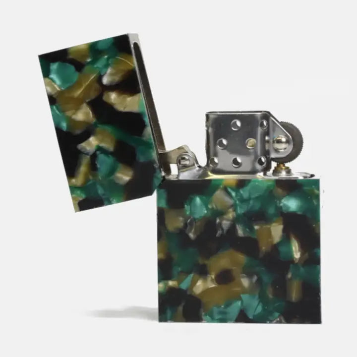 Green Terrazzo Zippo Style Lighter