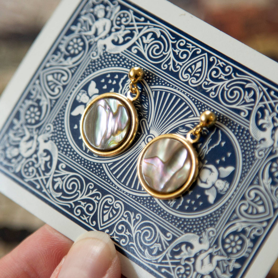 Vintage Abalone Shell Earrings