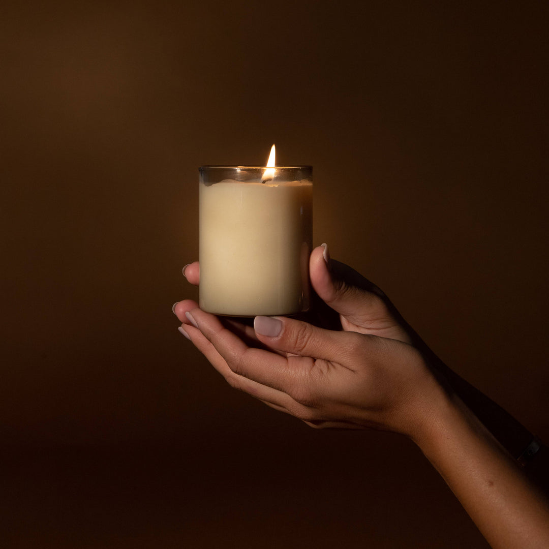The Sauna Glass Candle - Cedar + Mist