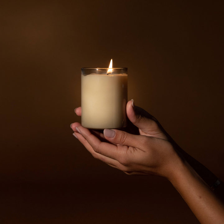 The Sauna Glass Candle - Cedar + Mist