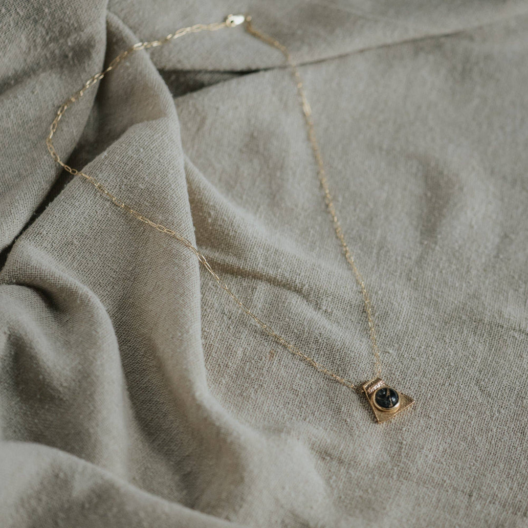 Cleo Necklace - Copper Obsidian & Demi-Fine Gold
