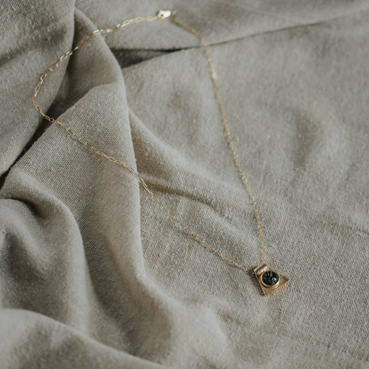 Cleo Necklace - Copper Obsidian & Demi-Fine Gold