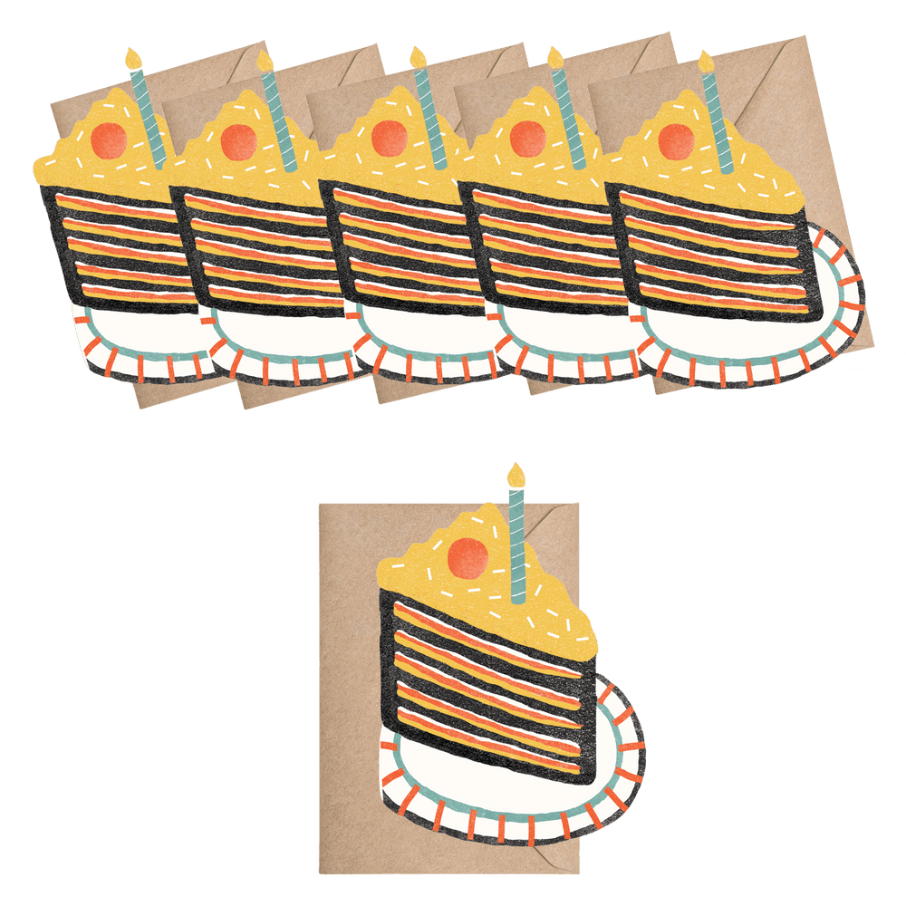Greeting Card - Birthday Cake Mini Cards - Box of 6 - BUNKHAUS