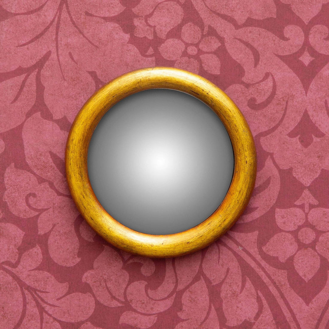 Rounded Golden Edge Convex Mirror - BUNKHAUS