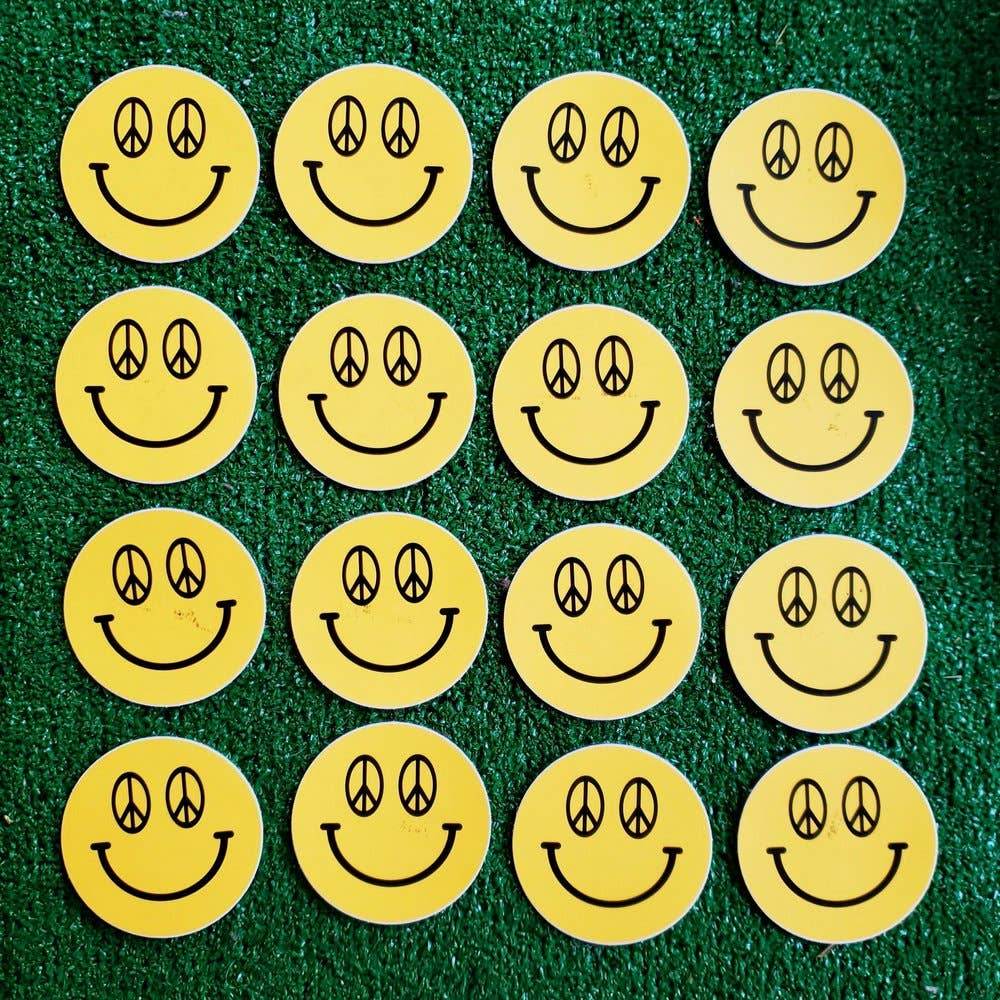 Peace Sign Smiley - vinyl sticker - BUNKHAUS