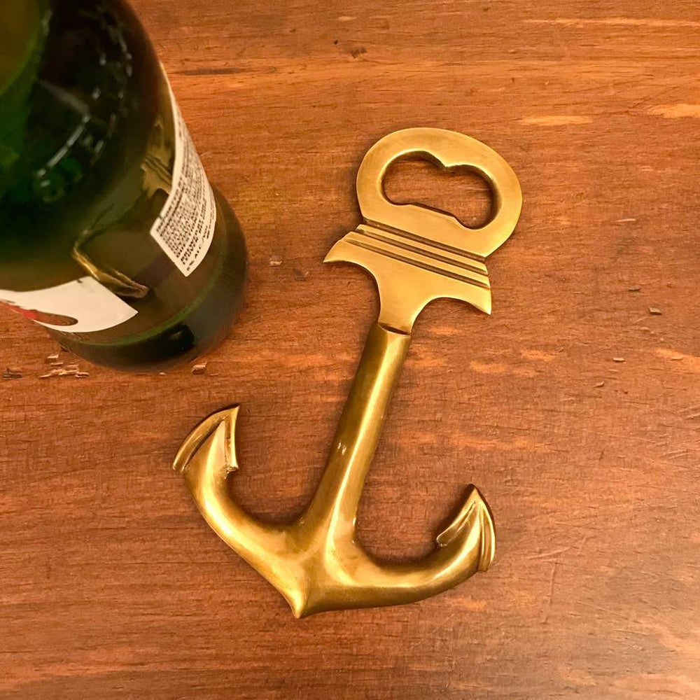Antique Brass Anchor Bottle Opener - BUNKHAUS