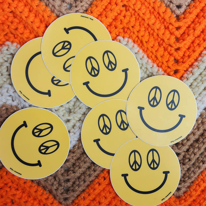 Peace Sign Smiley - vinyl sticker - BUNKHAUS