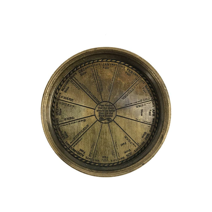 Antiqued Brass Pocket Sundial