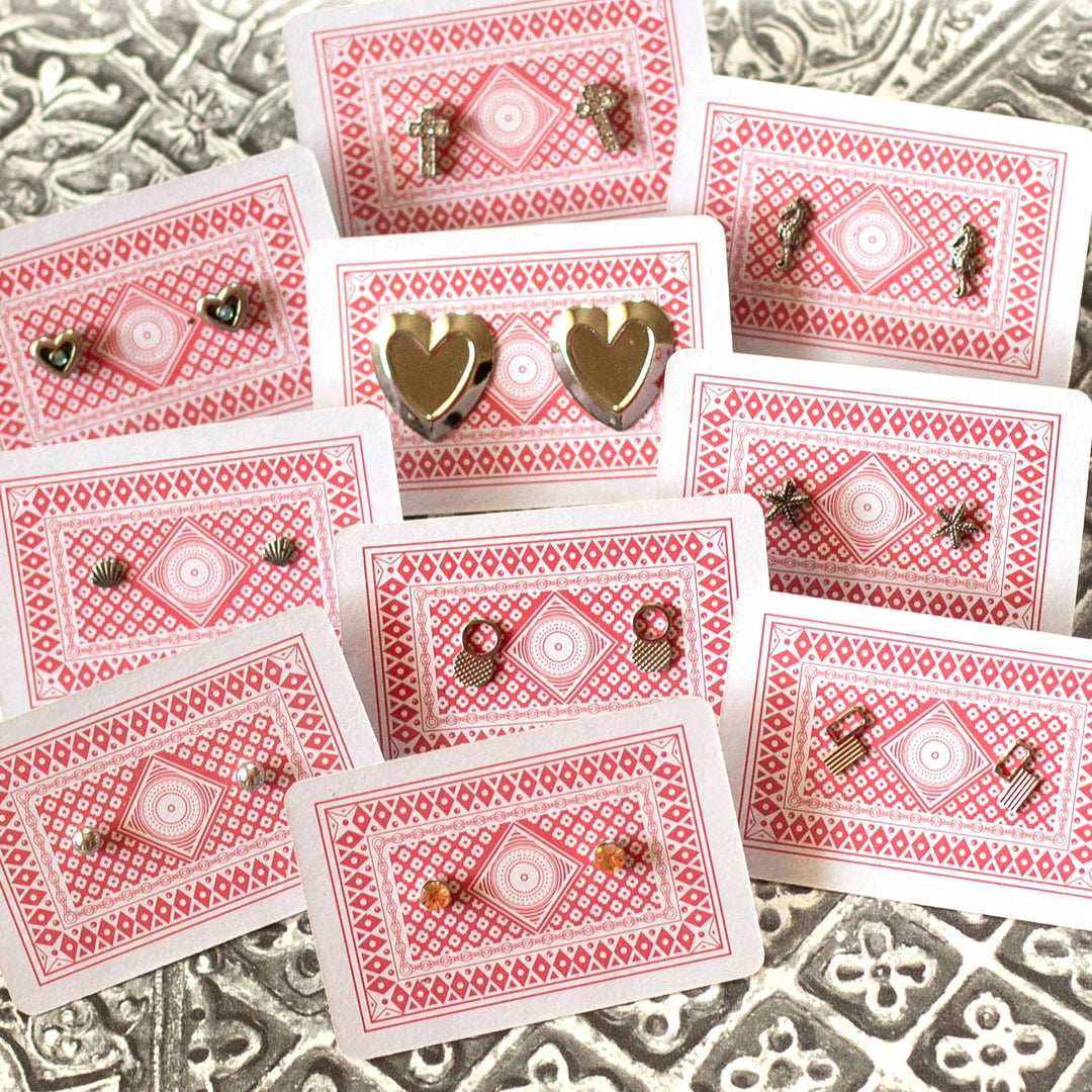 Vintage Silver Stud Earrings - Variety