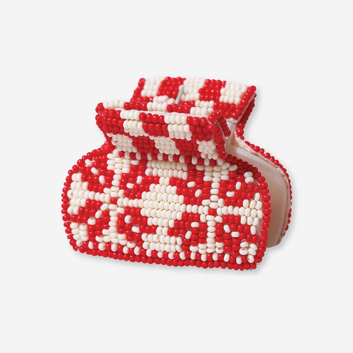 Red Holiday Sweater Claw Clip