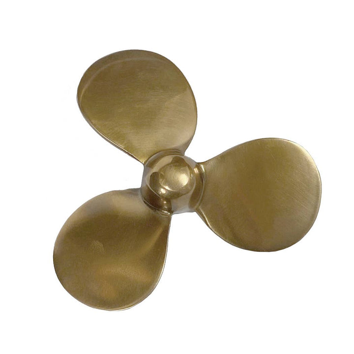 4-1/2" Antiqued Brass Propeller Paperweight Tabletop Decor