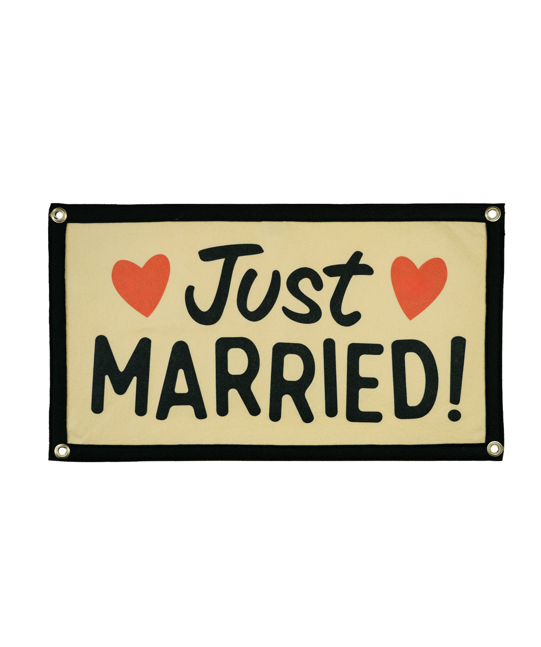 Just Married Camp Flag