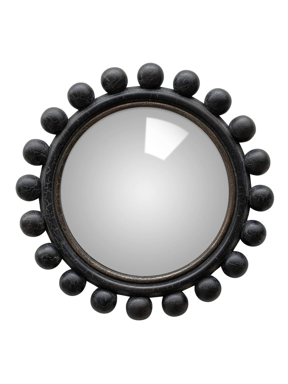 Cracked Black Convex Mirror - BUNKHAUS