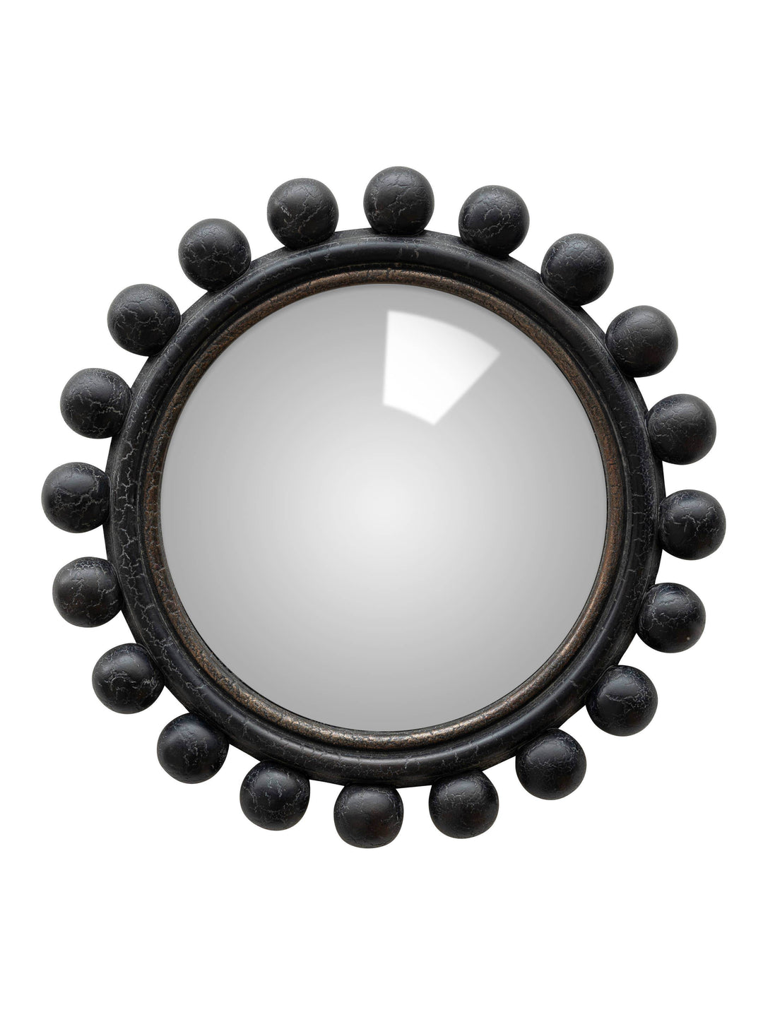 Cracked Black Convex Mirror - BUNKHAUS